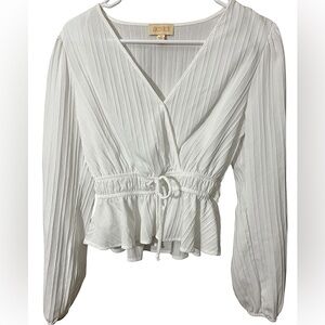 London Rose New condition Long sleeve shirt. White. Size small.